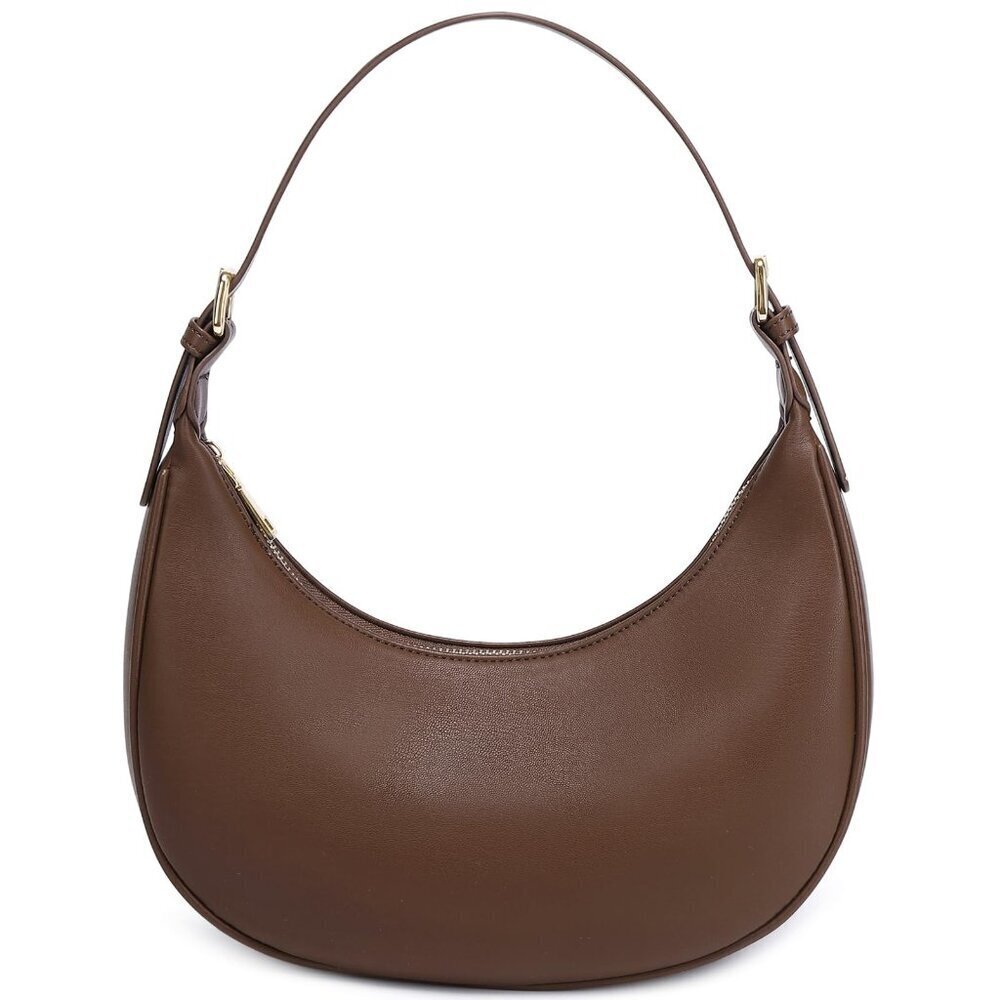 Faux Leather Hobo Bag Convertible Crossbody Chic Minimal Everyday Purse